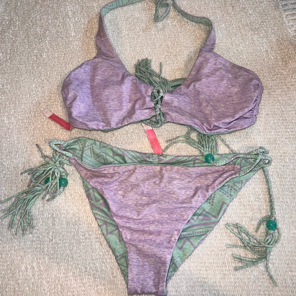 NWOT Victoria Secret reversible bikini size L